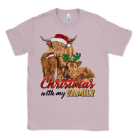 Lilac christmas with my family highland cow cattle and calves Classic Tee - RanaPortraitStore