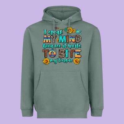 I Speak My Mind Because It Hurts To Bite My Tongue Heavyweight Hoodie Designed By Adodesignshop