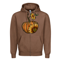 Chestnut pumpkin with sunflower Zipper Hoodie - RanaPortraitStore