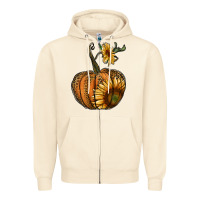 Sandshell pumpkin with sunflower Zipper Hoodie - RanaPortraitStore