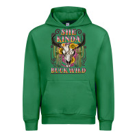 Emerald she kinda buck wild with bull skull Urban Hoodie - NancyCooperArtShop