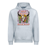 Heather Grey she kinda buck wild with bull skull Urban Hoodie - NancyCooperArtShop
