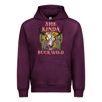 Mauve Wine she kinda buck wild with bull skull Urban Hoodie - NancyCooperArtShop