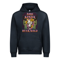 Navy she kinda buck wild with bull skull Urban Hoodie - NancyCooperArtShop
