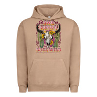 Pigment Burro she kinda buck wild with bull skull Urban Hoodie - NancyCooperArtShop