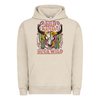 Pigment French Oak she kinda buck wild with bull skull Urban Hoodie - NancyCooperArtShop