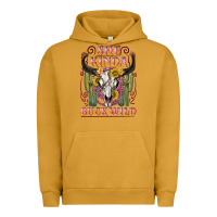 Pigment Peanut Butter she kinda buck wild with bull skull Urban Hoodie - NancyCooperArtShop
