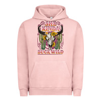 Pigment Salmon she kinda buck wild with bull skull Urban Hoodie - NancyCooperArtShop