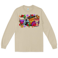 Mushroom day of the dead coffee cups Long Sleeve Tee - Zillion Design Studio