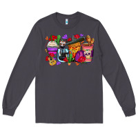 Smoke day of the dead coffee cups Long Sleeve Tee - Zillion Design Studio