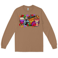 Toasted Coconut day of the dead coffee cups Long Sleeve Tee - Zillion Design Studio