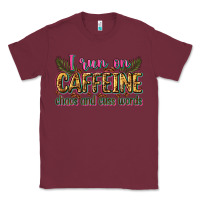 Burgundy i run on caffeine chaos and cuss words Classic Tee - Zillion Design Studio