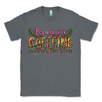 Charcoal Heather i run on caffeine chaos and cuss words Classic Tee - Zillion Design Studio