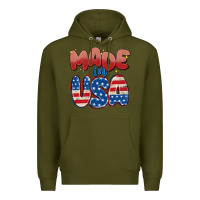 Army Green made in usa Premium Hoodie - MaliasSmallBusiness