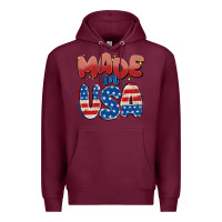 Burgundy made in usa Premium Hoodie - MaliasSmallBusiness