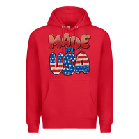 Red made in usa Premium Hoodie - MaliasSmallBusiness