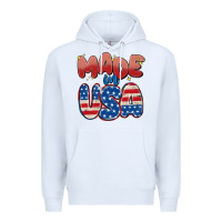 White made in usa Premium Hoodie - MaliasSmallBusiness