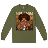 Army Green melanin kid Long Sleeve Tee - texasbilliewilder