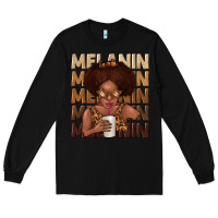 Black melanin kid Long Sleeve Tee - texasbilliewilder