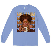 Colony Blue melanin kid Long Sleeve Tee - texasbilliewilder