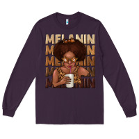 Plum melanin kid Long Sleeve Tee - texasbilliewilder