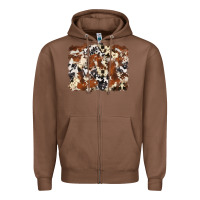 Chestnut cowhide background Zipper Hoodie - Zillion Design Studio