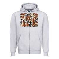 Heather Grey cowhide background Zipper Hoodie - Zillion Design Studio
