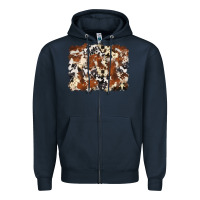 Navy cowhide background Zipper Hoodie - Zillion Design Studio