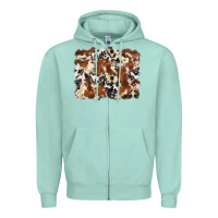 Seafoam cowhide background Zipper Hoodie - Zillion Design Studio