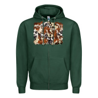 Sports Green cowhide background Zipper Hoodie - Zillion Design Studio