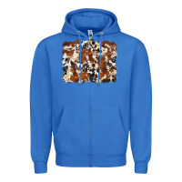 True Royal cowhide background Zipper Hoodie - Zillion Design Studio