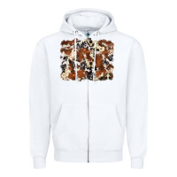 White cowhide background Zipper Hoodie - Zillion Design Studio