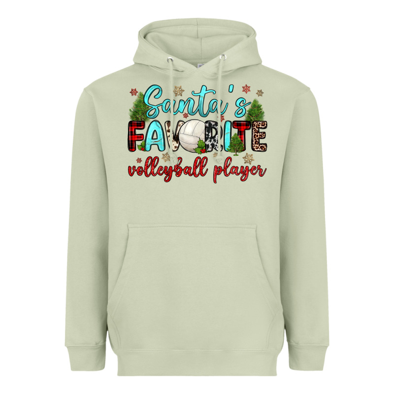 Santa S Favorite Volleyball Player Heavyweight Hoodie by JahusDesignShop | Teevron