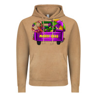 Mardi Grass Umbrella With Truck Vintage Hoodie | Teevron