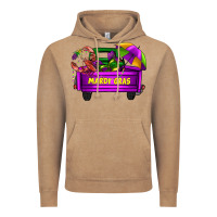 Vintage Coffee mardi grass umbrella with truck Vintage Hoodie - AdoDesignShop