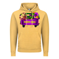 Vintage Mustard mardi grass umbrella with truck Vintage Hoodie - AdoDesignShop