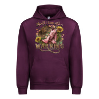 Mauve Wine shouldve come with a warning boots  cowboy Urban Hoodie - NancyCooperArtShop