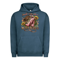 Pigment Midnight Navy shouldve come with a warning boots  cowboy Urban Hoodie - NancyCooperArtShop