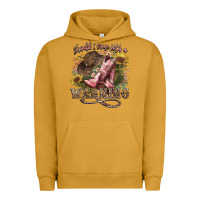 Pigment Peanut Butter shouldve come with a warning boots  cowboy Urban Hoodie - NancyCooperArtShop