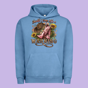 Shouldve Come With A Warning Boots  Cowboy Urban Hoodie Designed By Nancycooperartshop