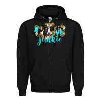 Black cow junkie Zipper Hoodie - Zillion Design Studio