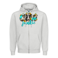 Dove Grey cow junkie Zipper Hoodie - Zillion Design Studio