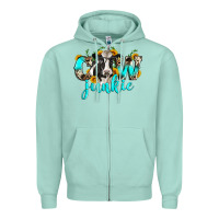 Seafoam cow junkie Zipper Hoodie - Zillion Design Studio