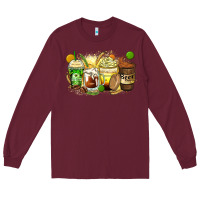 Burgundy beer coffee cups Long Sleeve Tee - Zillion Design Studio