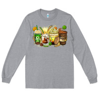 Heather Grey beer coffee cups Long Sleeve Tee - Zillion Design Studio