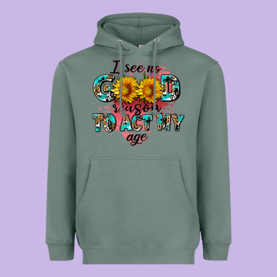 I See No Season To Act My Age Heavyweight Hoodie Designed By Adodesignshop