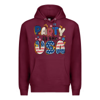 Burgundy party in the usa Premium Hoodie - MaliasSmallBusiness