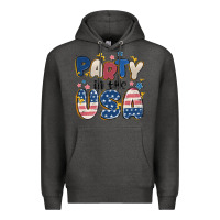 Charcoal Heather party in the usa Premium Hoodie - MaliasSmallBusiness
