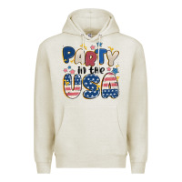 Oatmeal Heather party in the usa Premium Hoodie - MaliasSmallBusiness