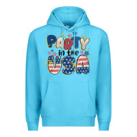 Ocean Blue party in the usa Premium Hoodie - MaliasSmallBusiness